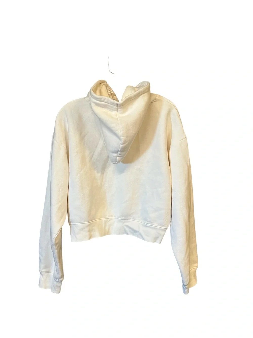 J.Crew Cropped Hoodie Women’s XL Ivory Cream Preppy Athleisure Minimalist Casual